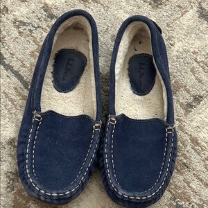 L.L. Bean Blue Moccasin Slippers